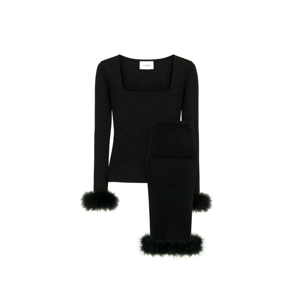 Sleeper Weekend Chic Set Top With Leggings Large Black - Picture 3 of 10